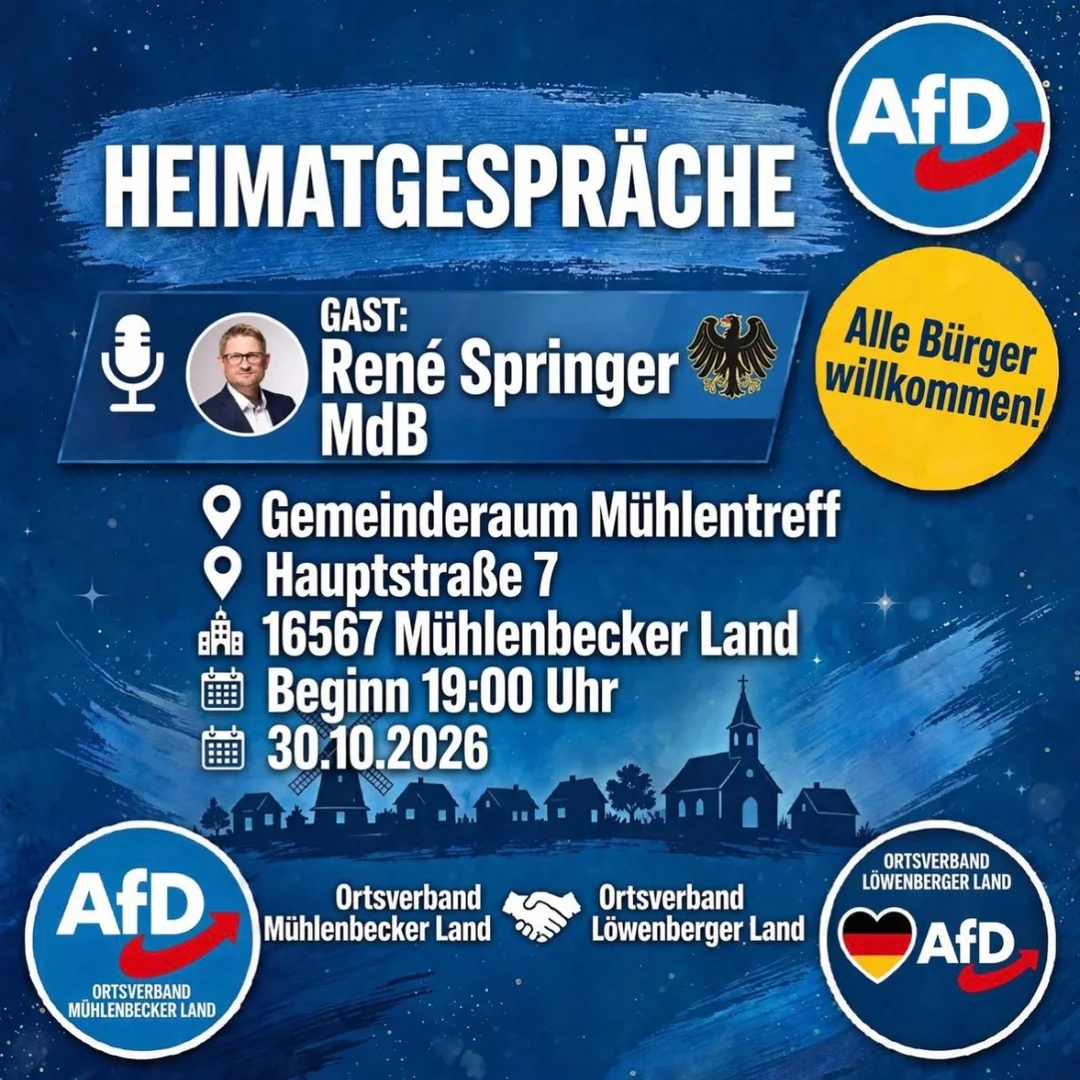 Heimatgespräche mit René Springer MDB,Vorsitzender d. AFD Landesverbandes BB